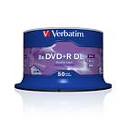 Verbatim DVD+R DL 8.5GB 8x 50-pack Cakebox