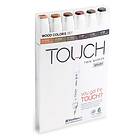 Touch Twin Brush Marker 6-set Wood