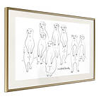 Artgeist Poster Affisch Meerkats Family [Poster] 90x60 A3-DRBPRP0142x_zr_pp