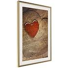 Artgeist Poster Affisch Message 30x45cm Guld Ram Med Passepartout