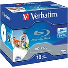 Verbatim BD-R DL 50GB 6x 10-pack Jewel Case Wide Printable