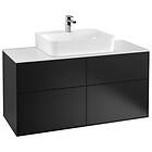 Villeroy & Boch Tvättställsskåp Finion med 4 Lådor och Bänkskiva för Centrerat F13100PD