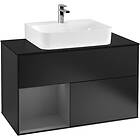 Villeroy & Boch Tvättställsskåp Finion med 2 Lådor Hylla och Bänkskiva för Centrerat G112GKPD