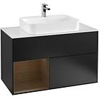 Villeroy & Boch Tvättställsskåp Finion med 2 Lådor Hylla och Bänkskiva för Ytmonterat F361GNPD