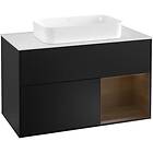 Villeroy & Boch Tvättställsskåp Finion med 2 Lådor Hylla och Bänkskiva för Fristående F251GNPD