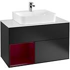 Villeroy & Boch Tvättställsskåp Finion med 2 Lådor Hylla och Bänkskiva för Centrerat G111HBPD