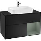Villeroy & Boch Tvättställsskåp Finion med 2 Lådor Hylla och Bänkskiva för Ytmonterat G372GMPD