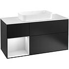 Villeroy & Boch Tvättställsskåp Finion med 3 Lådor Hylla och Bänkskiva för Fristående G291MTPD