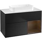 Villeroy & Boch Tvättställsskåp Finion med 2 Lådor Hylla och Bänkskiva för Fristående F661GNPD