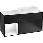 Villeroy & Boch Tvättställsskåp Finion med 3 Lådor Hylla och Bänkskiva för Ocentrerat Fristående G271GFPD
