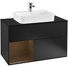 Villeroy & Boch Tvättställsskåp Finion med 2 Lådor Hylla och Bänkskiva för Ytmonterat G362GNPD