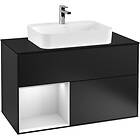 Villeroy & Boch Tvättställsskåp Finion med 2 Lådor Hylla och Bänkskiva för Ytmonterat F362MTPD