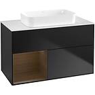 Villeroy & Boch Tvättställsskåp Finion med 2 Lådor Hylla och Bänkskiva för Fristående F651GNPD