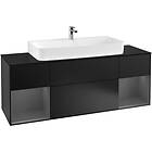Villeroy & Boch Tvättställsskåp Finion med Två Hyllor och Bänkskiva för Centrerat F212GKPD