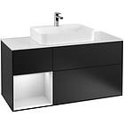 Villeroy & Boch Tvättställsskåp Finion med 3 Lådor Hylla och Bänkskiva för Ytmonterat F411MTPD