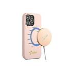 hardcase Silicone Script Gold Logo Magsafe iPhone 13 Pro Max Ljusrosa GUHMP13XLS