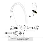 Mavic Spokes Ksyrium Elite Disc/disc Ust 2017 Front/rear Left 12 Units Svart 297