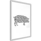 Artgeist Poster Affisch Black and White Piggy A3-POprp1574l_brA