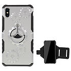 Lux-Case iPhone 9 Plus mobilskal plast silikon utfällbart ben Silver Silver/Grå