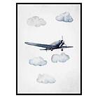 Gallerix Poster Watercolor Airplane 3170-50x70
