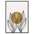 Gallerix Poster Watercolor Gold No1 3281-50x70