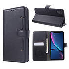 Lux-Case KAIYUE iPhone Xs Max leather flip case Black Svart