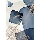 Venture Home Posters Blue Swirl Beige Poster - swirl 30x40 60033-002