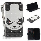Lux-Case iPhone 9 Plus mobilfodral syntetläder silikon plånbok stående tryckmönster Arg panda Flerfärgad