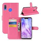 Lux-Case P Smart Plus syntetläder mobilfodral med stående plånbok Rosenröd Rosa