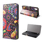 Lux-Case iPhone XS Max mobilfodral syntetläder silikon plånbok stående tryckmönster Paisley blomma Flerfärgad