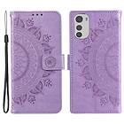 Skalo Motorola Moto E32/E32s Mandala Plånboksfodral Lila