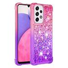 Skalo Samsung A33 5G Kvicksand Glitter Hjärtan TPU-skal-Lila