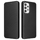 Skalo Samsung A23 5G Carbon Fiber Plånboksfodral Svart