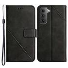 Skalo Samsung S23 Embossed Plånboksfodral i PU-Läder Svart