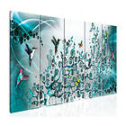 Arkiio Tavla Hummingbirds Dance 5 delar Turkos Turquoise Narrow 225x90 A3-N7813-DKX