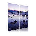 Arkiio Tavla Rocky Stranden Av AlpIn Sjö 80x80