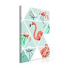 Arkiio Tavla Geometric Flamingos (1 Part) Vertical 60x90 A3-N8197-XL
