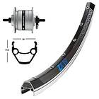 Shimano Exal Zx19 Dynamo Dh3n31 26´´ Front Wheel Svart 9 x 100 mm