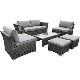 Charles Bentley St Tropez Rattan Lounge Set Grey
