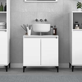 vidaXL Tvättställsskåp vit 58x33x60 cm konstruerat trä 821260