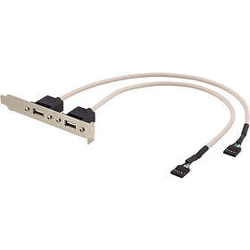 Deltaco USB-panel 5 stifts USB 2,0-rubrik till USB 30 cm