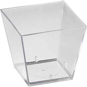 Duni Plastbägare Fyrkantig PS Klar 49x49x46mm 60ml