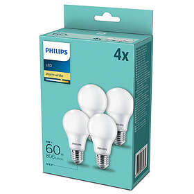 Philips 4-pack LED E27 Normal Frost 60W 806lm