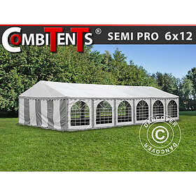 Dancover Partytält Festtält, SEMI PRO Plus CombiTents 6x12m, 4-i-1, Grey/Vit