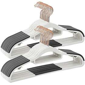 Songmics Set of 30 Clothes Hangers, Non-Slip Plastic Hangers, Space-Saving Coat