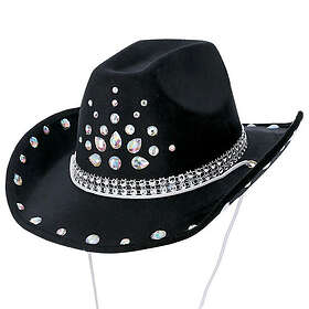 Cowboyhatt med Strass Svart