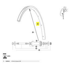 Mavic Front Ksyrium S Rb Road Rim Silver 700 28´´