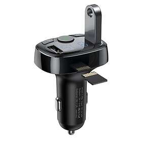 Baseus CCMT000001 FM Transmitter Bluetooth 2xUSB microSD (Black)