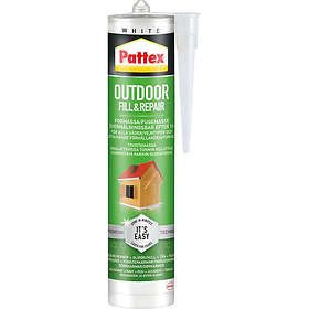 Pattex Polymerfog Ute Fyll & Reparera Vit 280ml