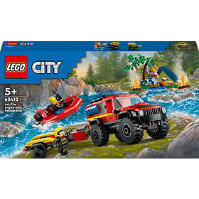 LEGO City 60412 4x4 Brandbil med räddningsbåt